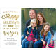 White Happy Holidays and New Year Foil Photo Cards Image 6 of 6